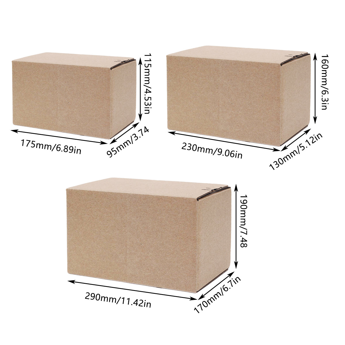 20PCS Corrugated Cardboard Boxes for Warehouse Storage Packing Shipping