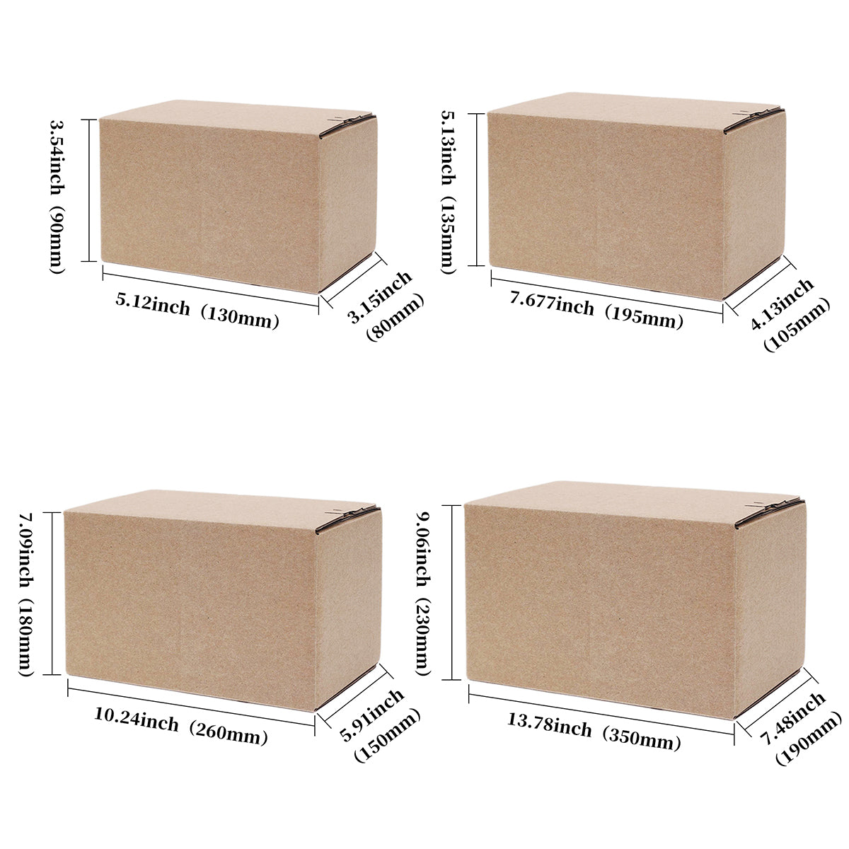 20PCS Corrugated Cardboard Boxes for Warehouse Storage Packing Shipping