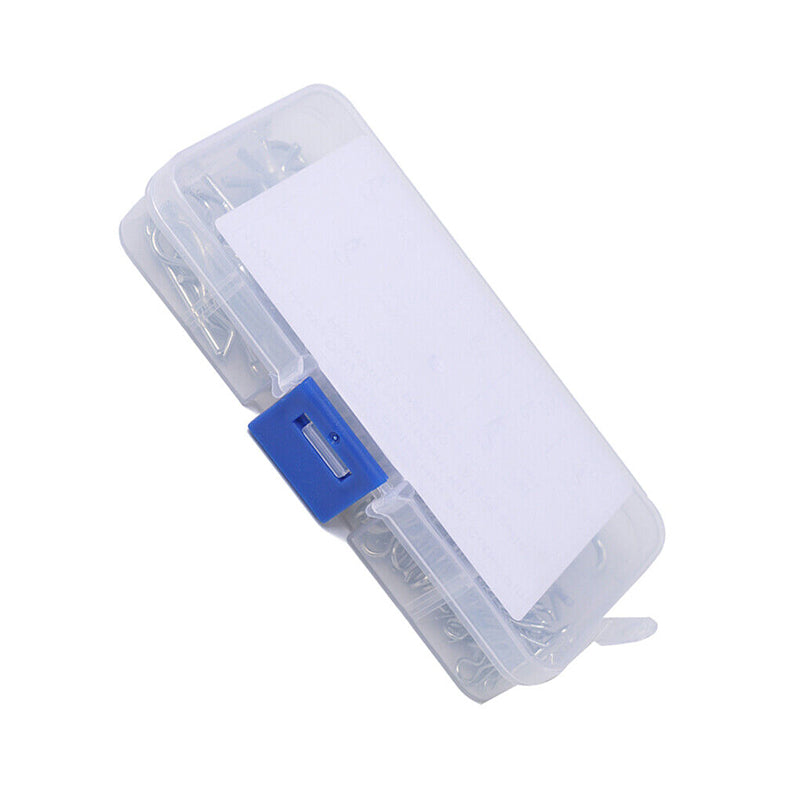 100PCS Heavy Duty R Clips Pins Zinc Plated Tractor Hitch Assortment