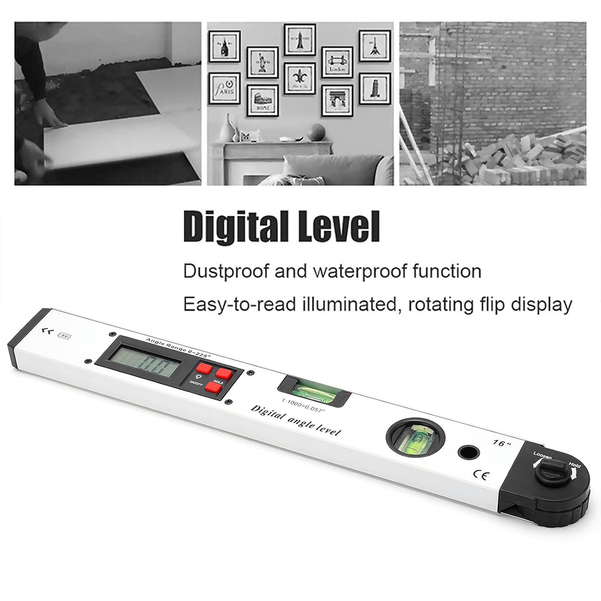 Aluminum Alloy Digital Angle Ruler Level High Precision Tool