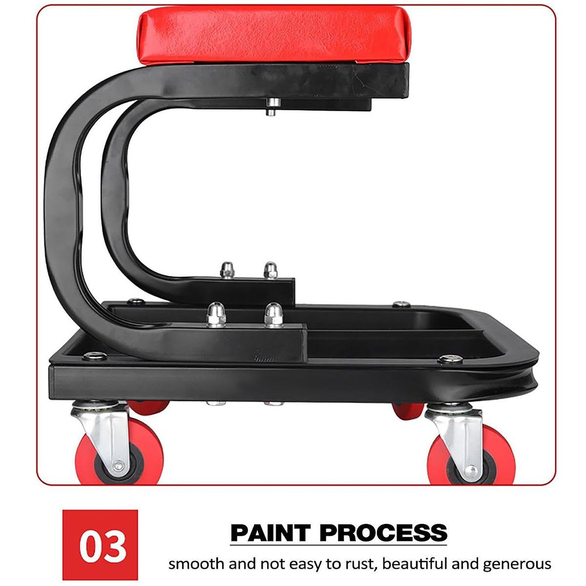 Multifunctional Car Repair Stool with 360 degree Swivel Wheels