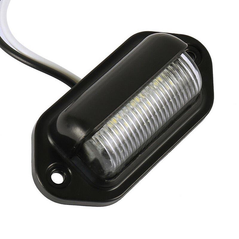 2PCS 6 LED License Plate Light for Truck SUV Trailer Lorry 12V 24V