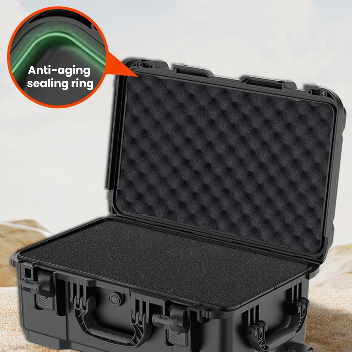 Large Rolling Tool Box Plastic Trolley Case with Wheels Portable