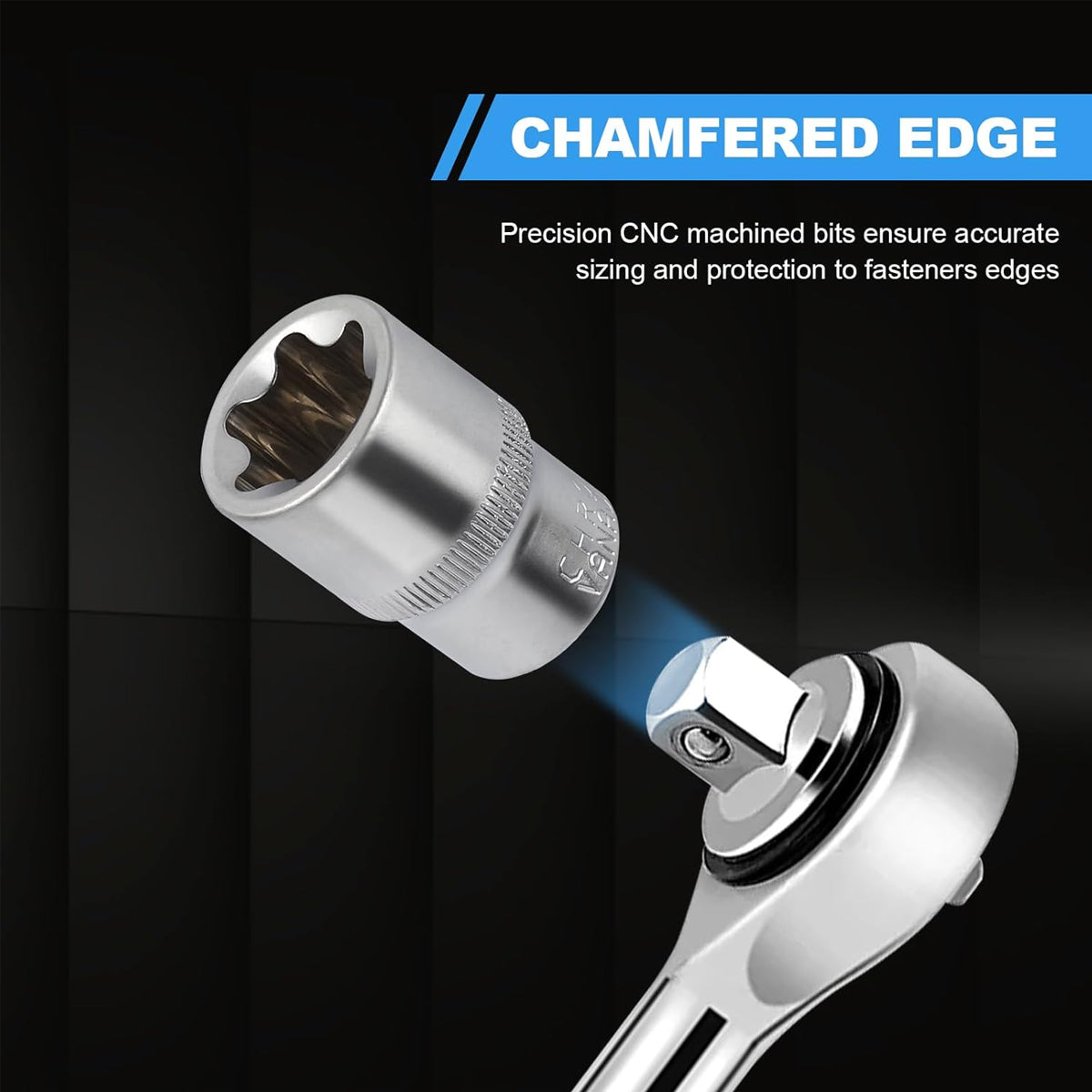 14x E Torx Female Bit Socket Set E4-E24 1/4" 3/8" 1/2"