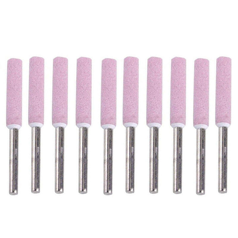 10PCS Chainsaw Sharpener Burr Grinding Stones 4mm / 4.8mm / 5.5mm