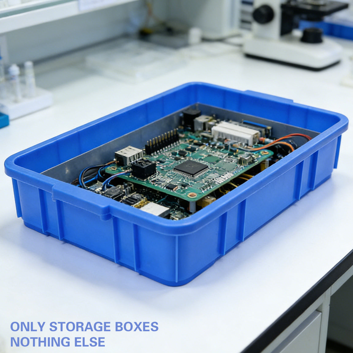 Rectangular Hardware Tool Storage Box Large Capacity PE Organizer