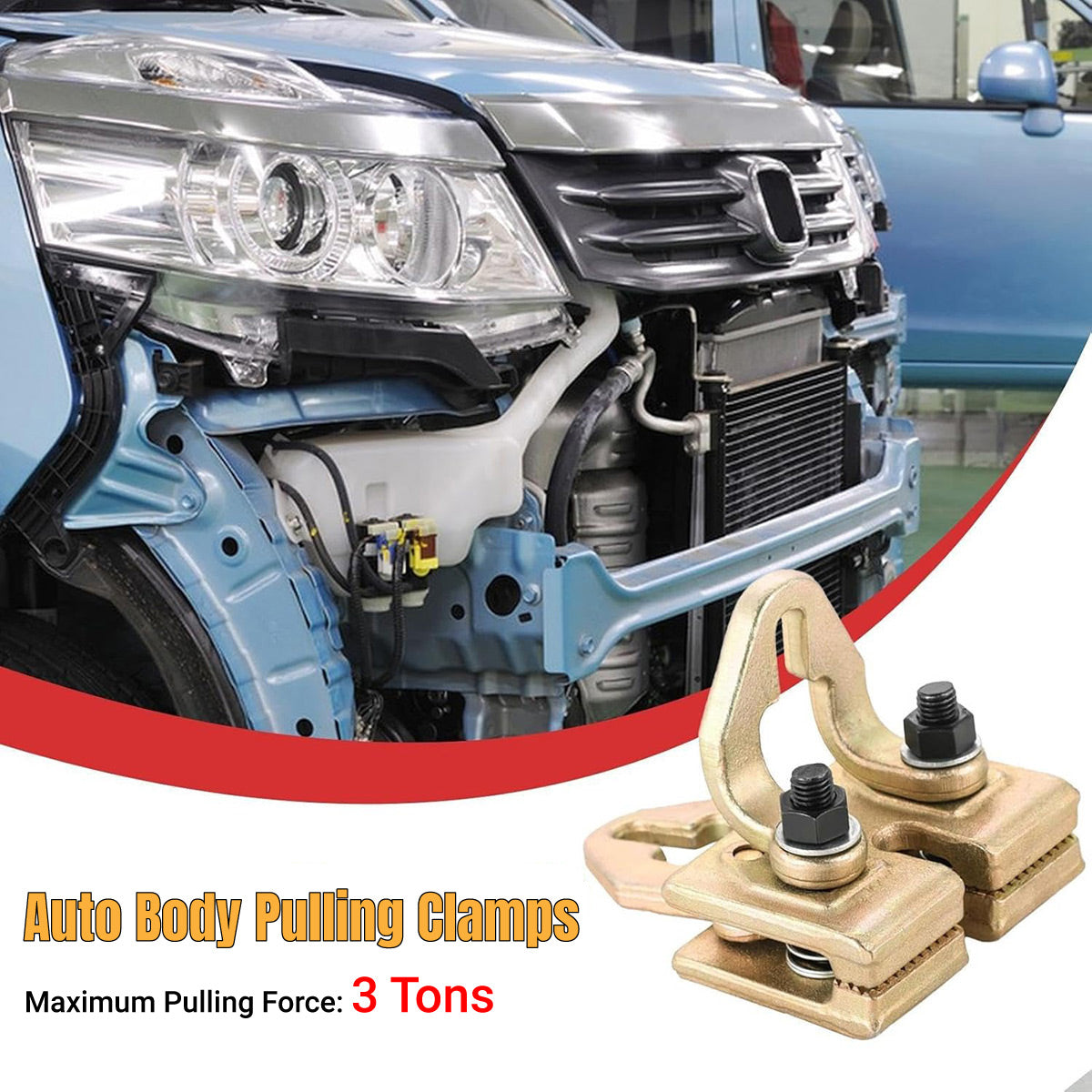 3-Ton Auto Body Pull Clamp Self-Tightening for Dent Panel Repair
