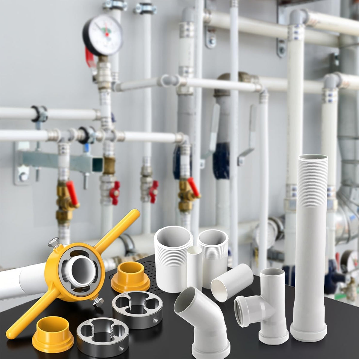 6PCS Plumbing Pipe Thread Die Set for Plastic Water Pipes