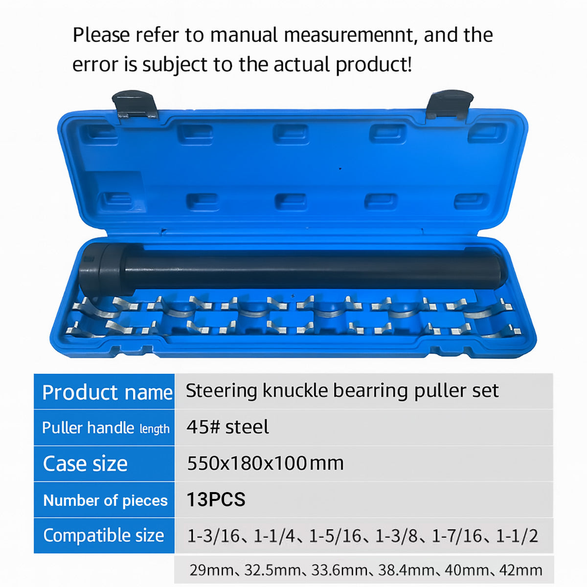 13PCS Steering Tie Rod Inner Ball Removal Extractor Tool Kit