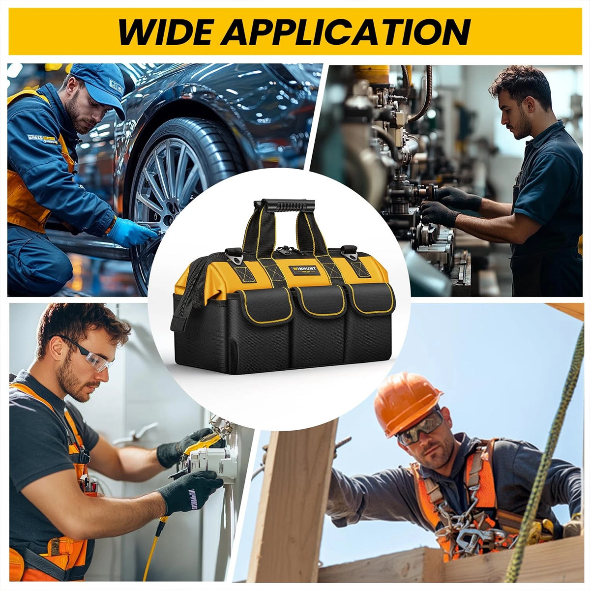 Large Capacity Handheld Tool Bag 50cm Wear Resistant Portable Work Tote