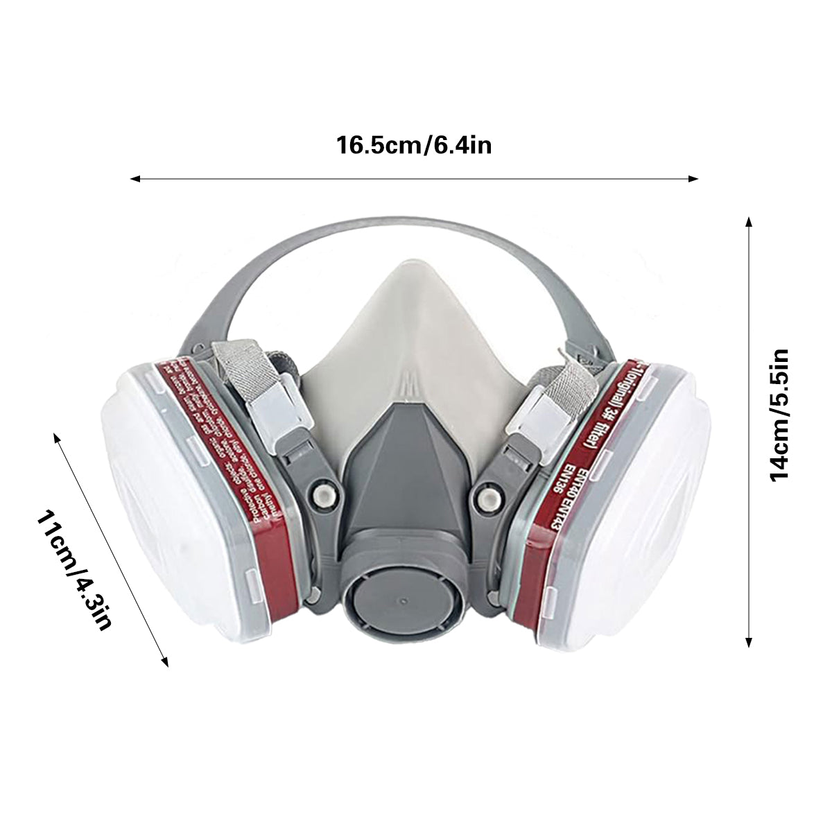 6200 Protective Respirator Face Mask Set with Dual Filters 8PCS