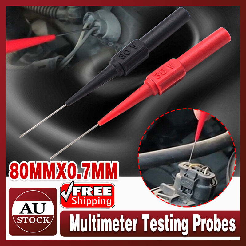 Multimeter Test Lead Extension Back Probes Sharp Needle Micro Pins 4 Pack
