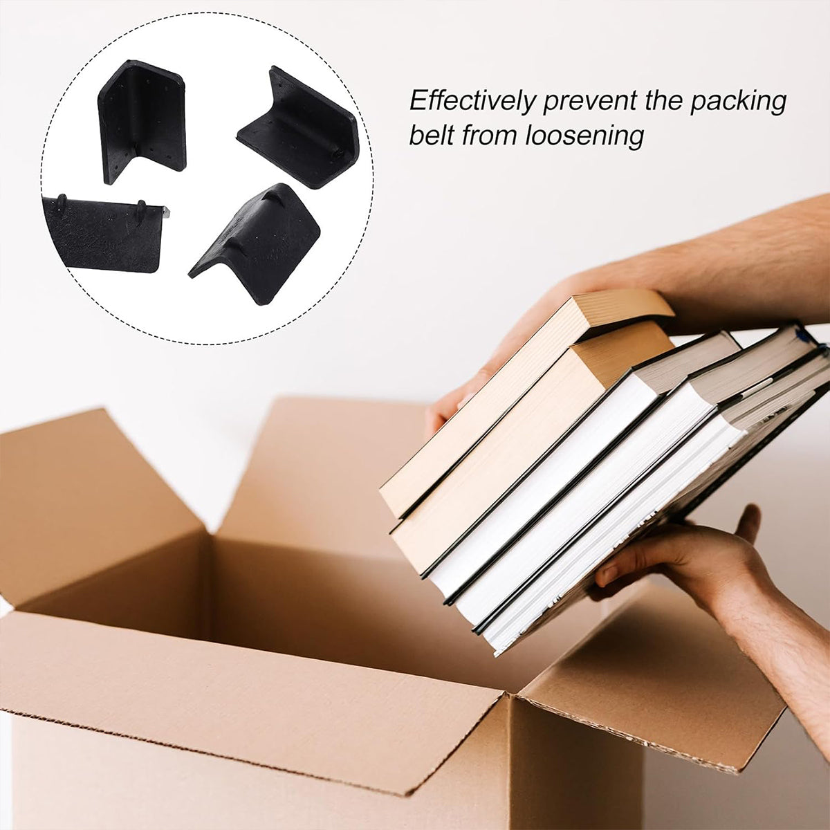 50PCS L-Shaped Packing Buckle Corner Protectors for Warehouse Strapping