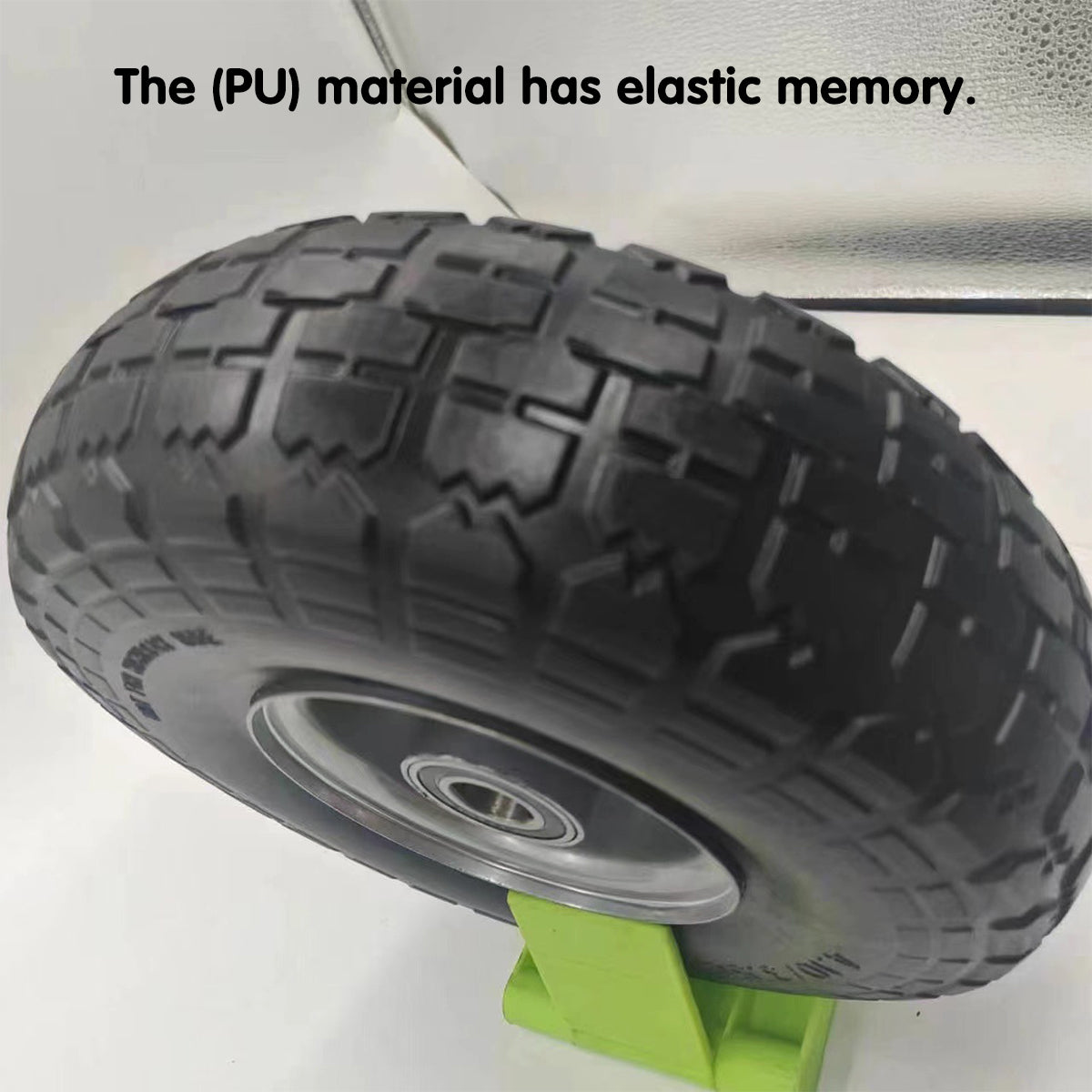 2PCS PU Foam Flat Free Tires 4.10/3.50-4 for Tool Cart Wagon