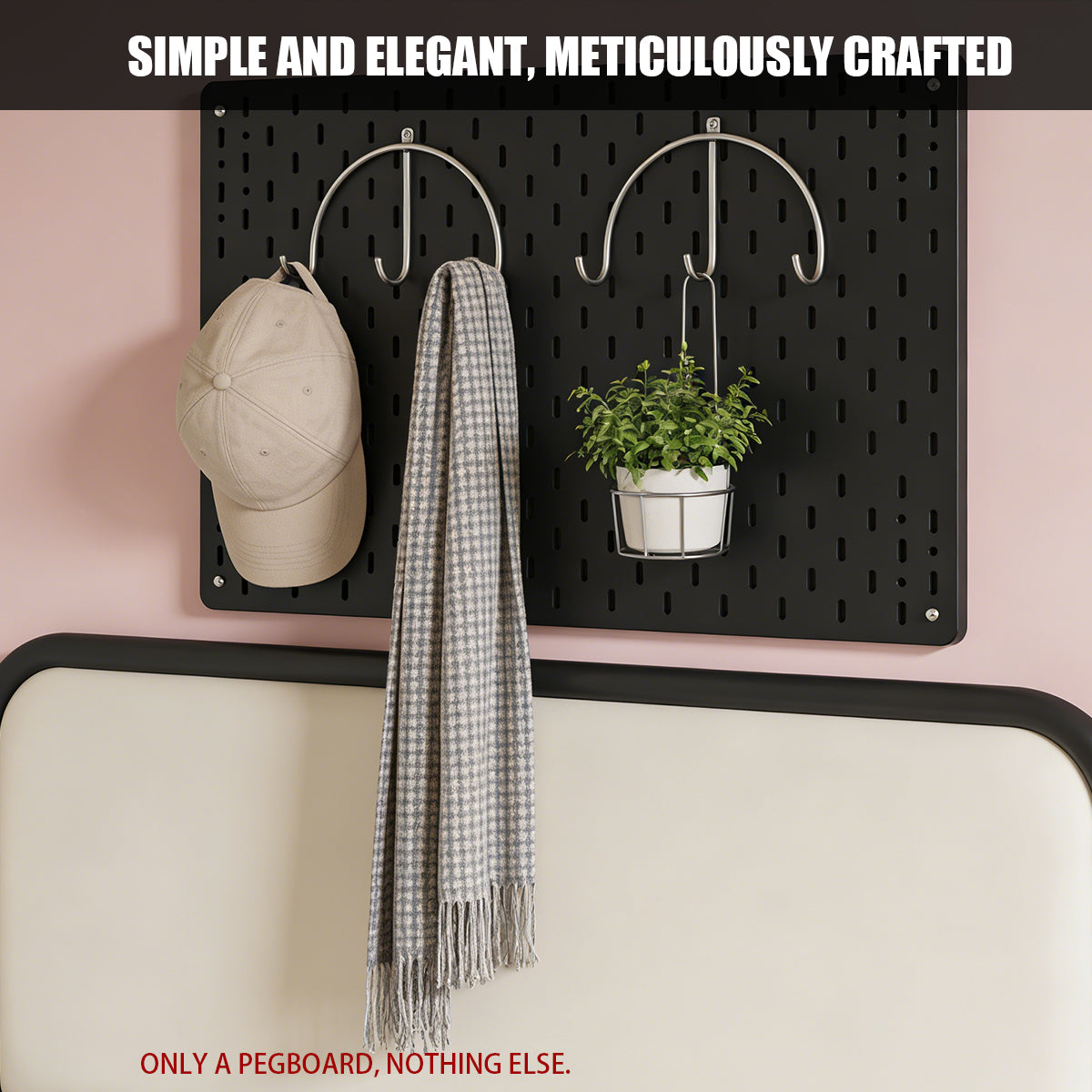 Acrylic Pegboard Wall Storage Display Rack 56×36cm