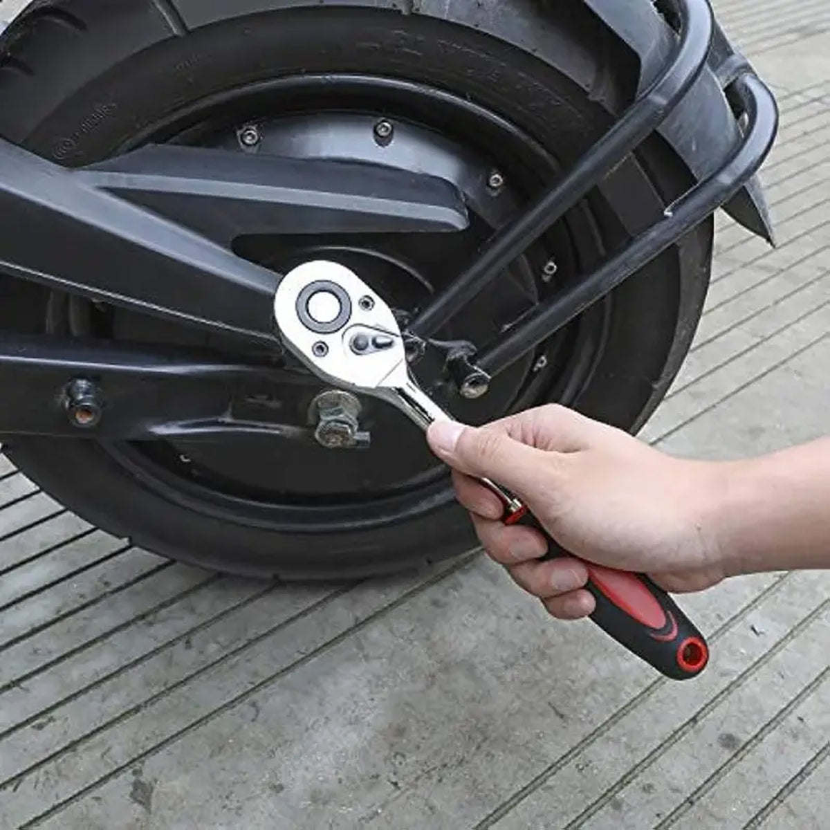 12PCS Socket Ratchet Wrench Set Quick Release 1/4" Tool Kit