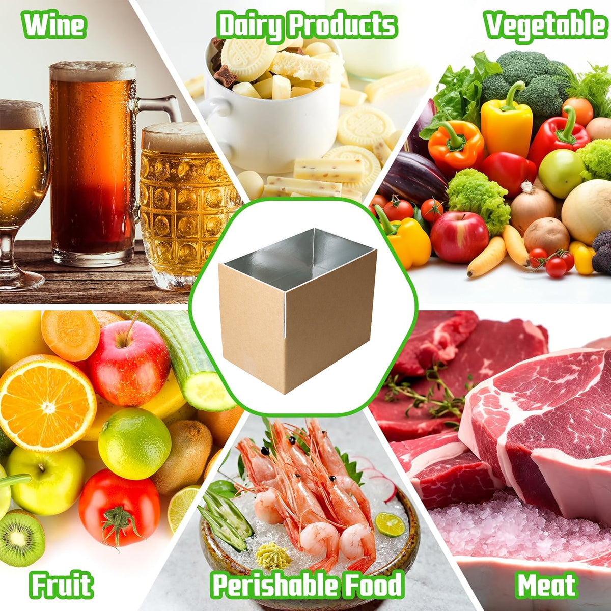 Insulated Carton Cold Chain Packaging Box for Perishable Storage