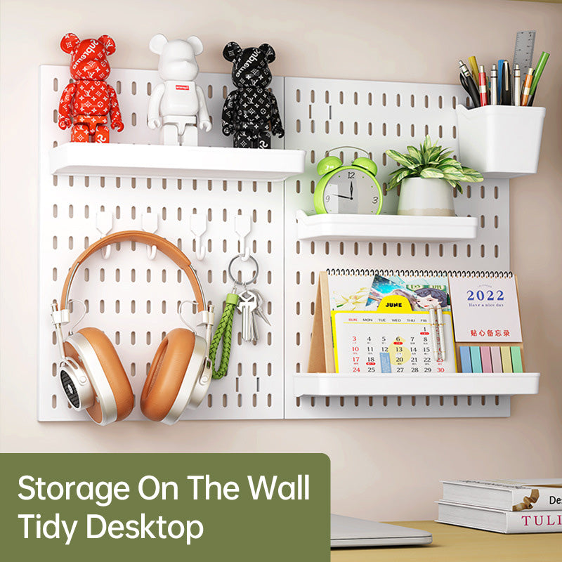 Wall Mounted Storage Rack No Drill Organizer for Home and Office