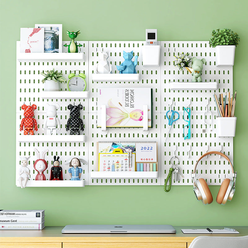 Wall Mounted Storage Rack No Drill Organizer for Home and Office