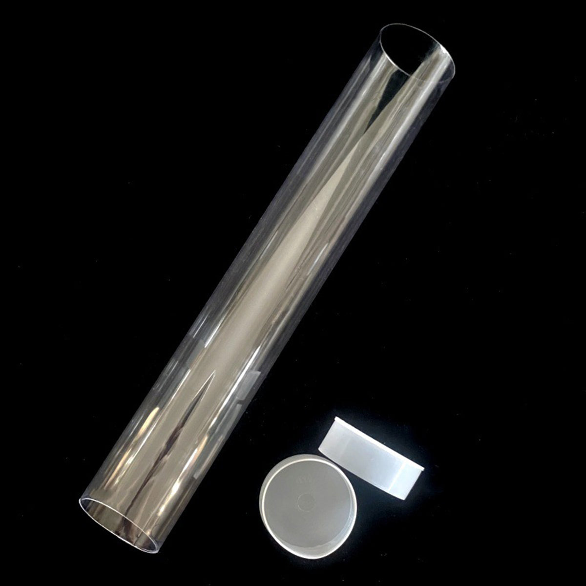 Transparent PC Packaging Tube with Lid Plastic Storage Tube 20PCS