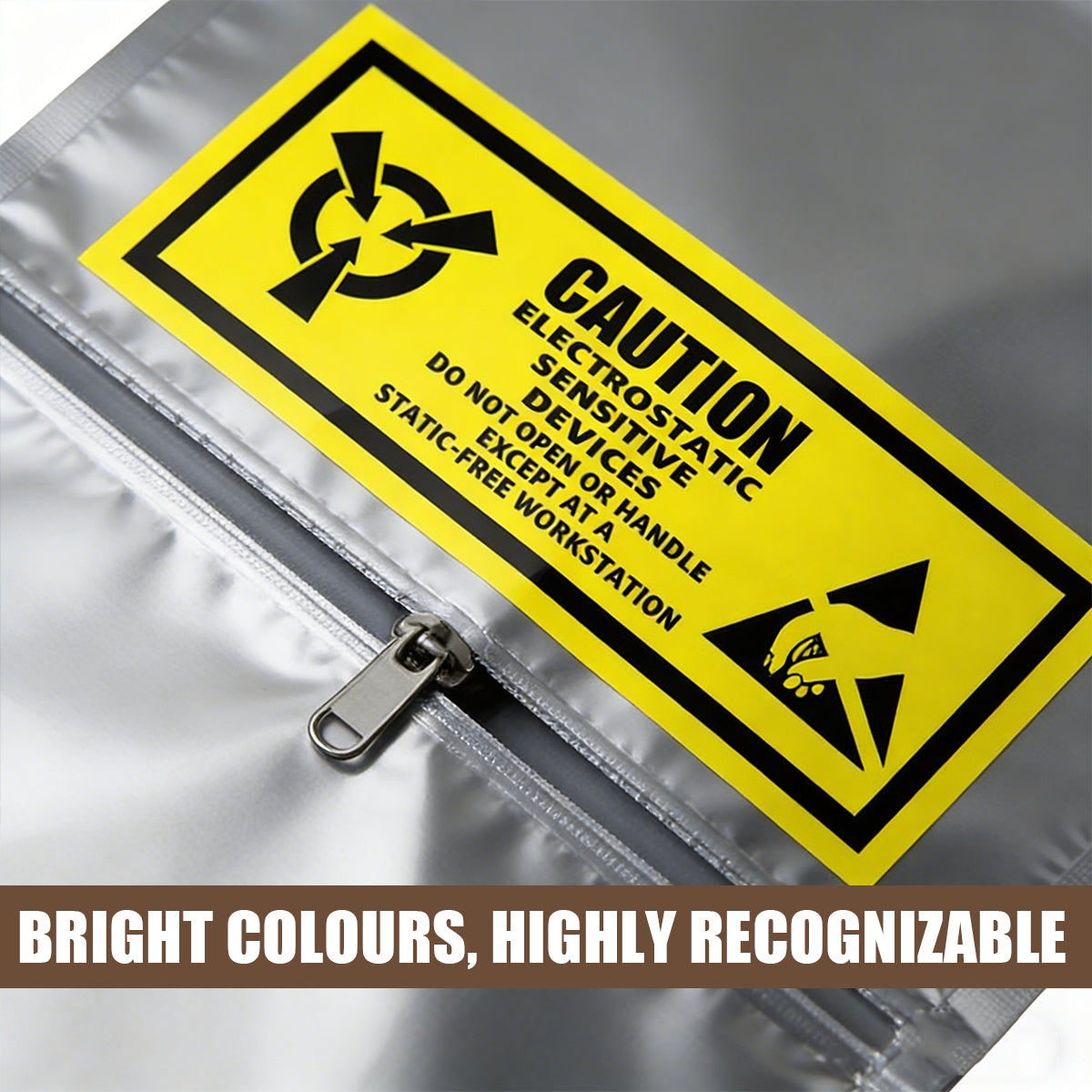 Anti Static Warning Sticker Label for Electronics Packaging