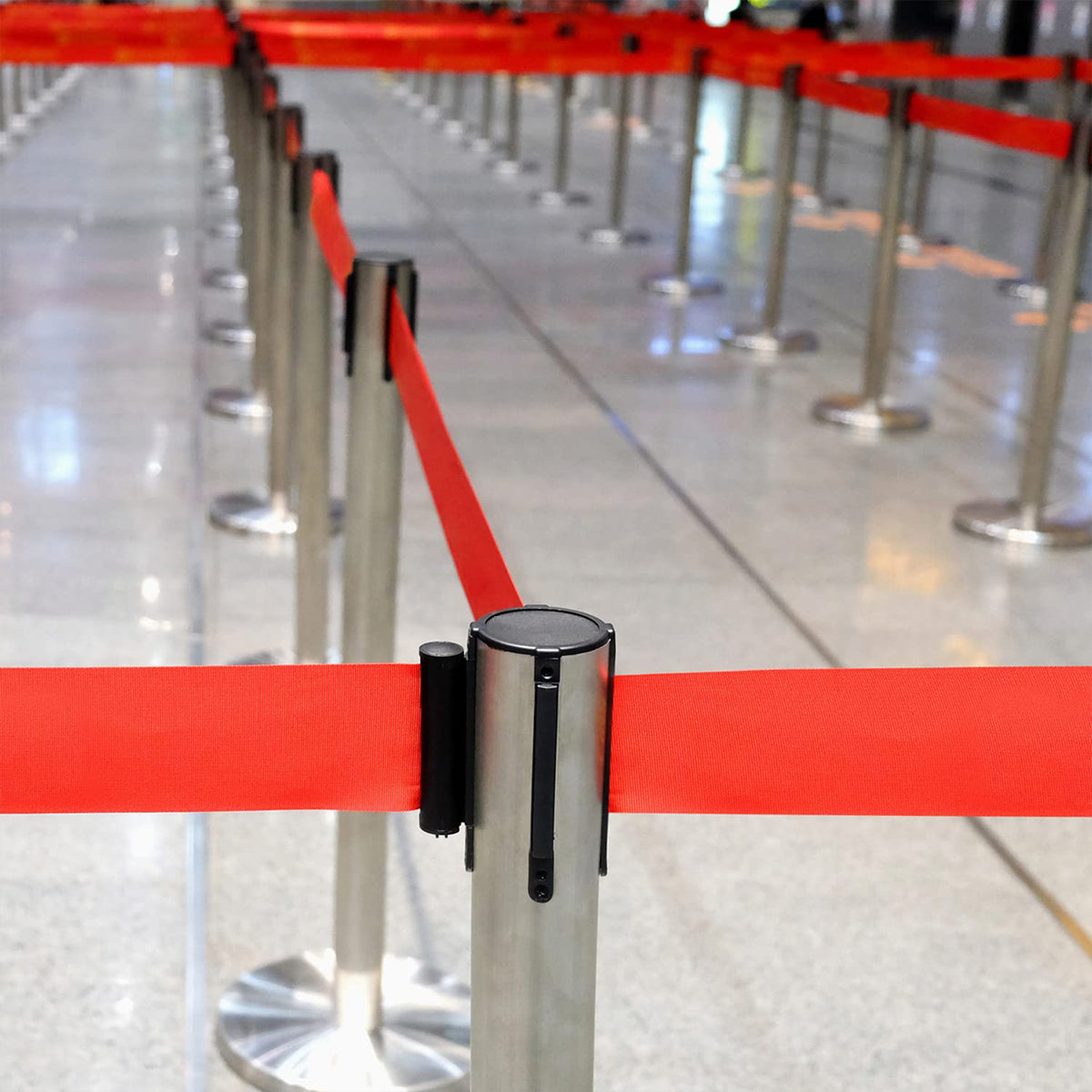 2M Retractable Isolation Barrier Belt Post Anti-Slip Waterproof