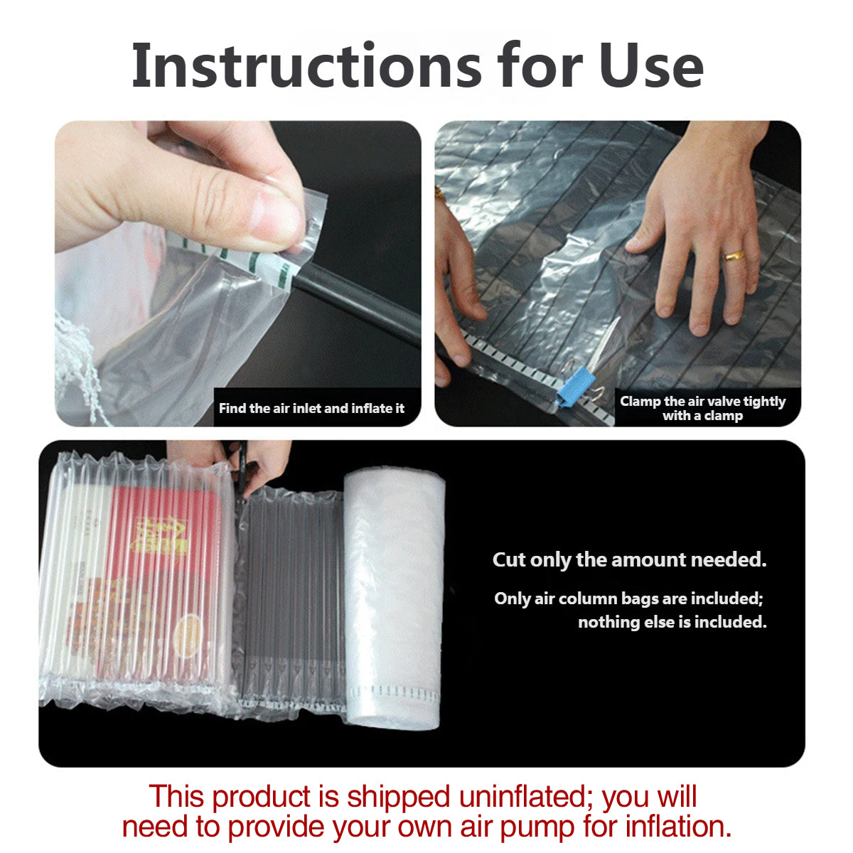 Thickened Bubble Column Shockproof Protective Packaging Roll Clear