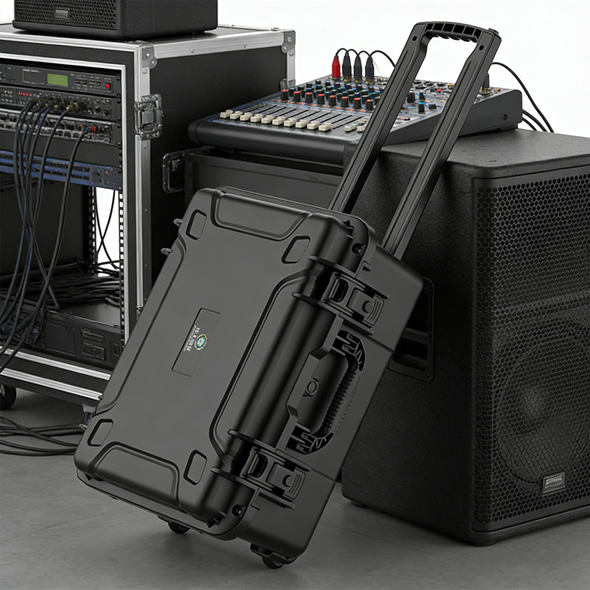 Large Rolling Tool Box Plastic Trolley Case with Wheels Portable