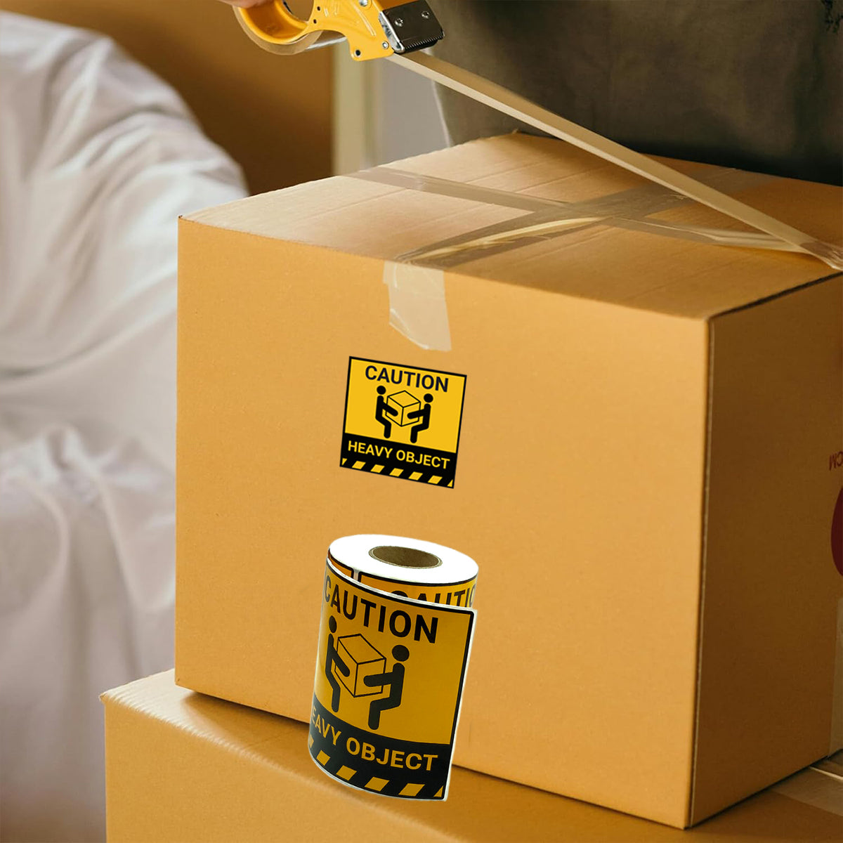 Heavy Duty Handle With Care Warning Label Stickers Roll 300PCS