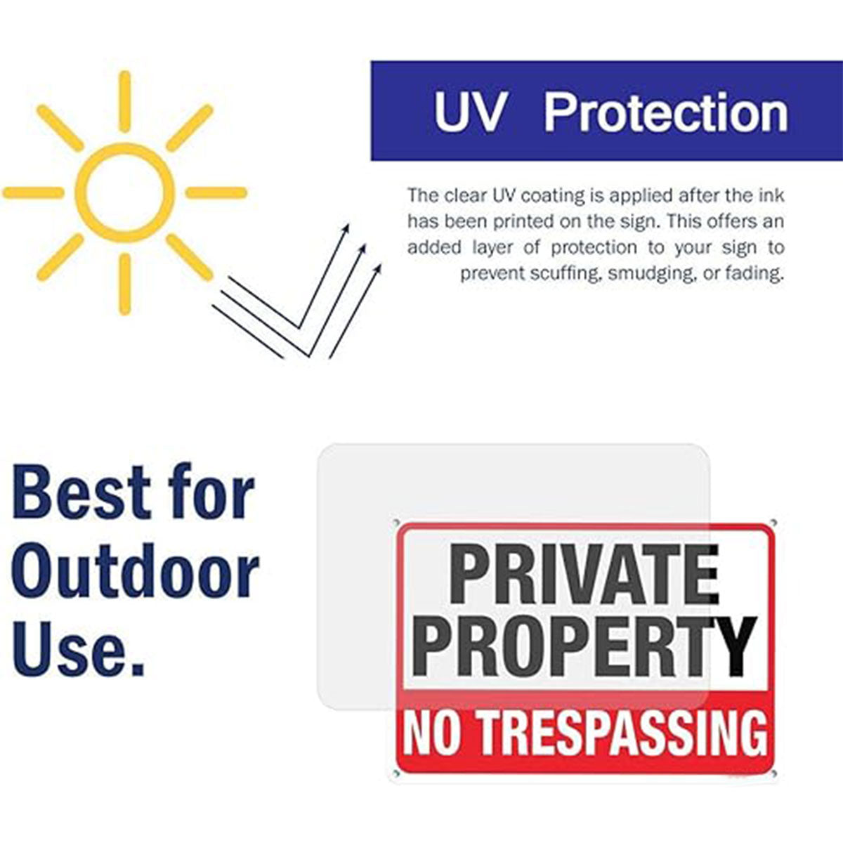 4PCS Reflective Surveillance Warning Signs Metal Security Camera Notice Durable