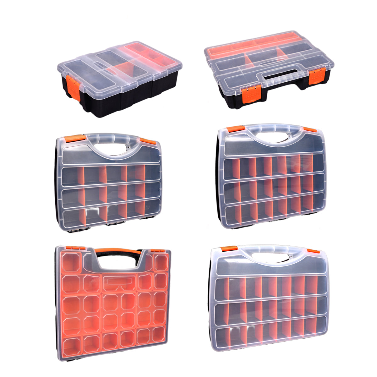 Clear Plastic Storage Box Multi Compartment Small Parts Organizer
