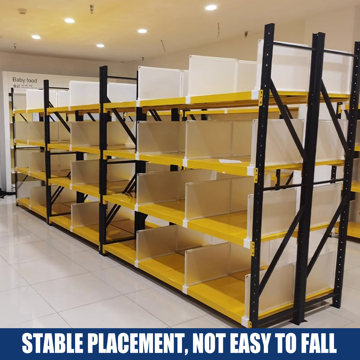 5PCS Shelf Dividers Durable Snap-On for Warehouse Garage Storage