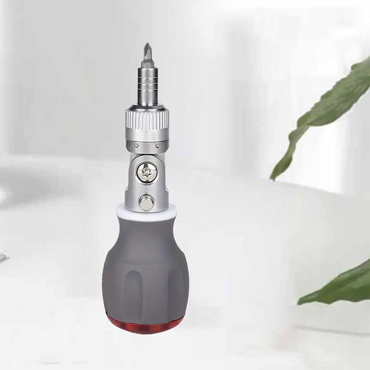 8-in-1 Multi-Angle Ratchet Screwdriver with CR-V Steel Bits