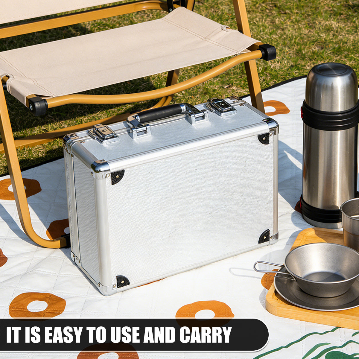 Portable Aluminum Tool Storage Box Equipment Protection Case