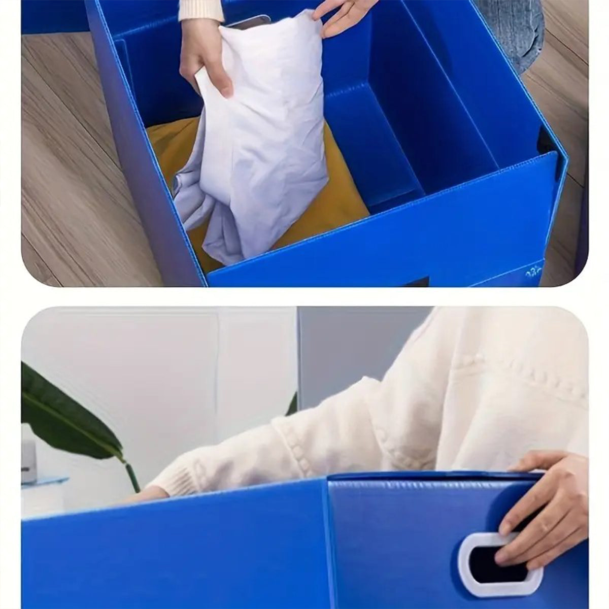 Large Capacity Waterproof Plastic Storage Box Foldable Durable