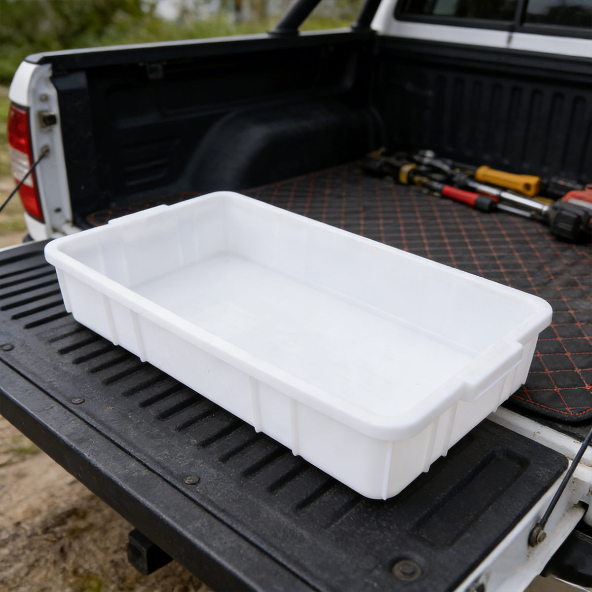 Rectangular Hardware Tool Storage Box Large Capacity PE Organizer