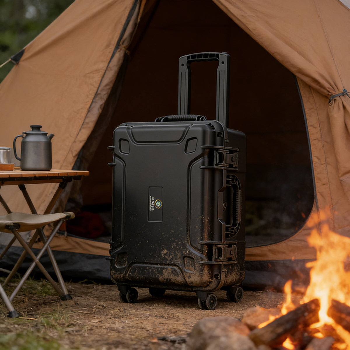 Large Rolling Tool Box Plastic Trolley Case with Wheels Portable
