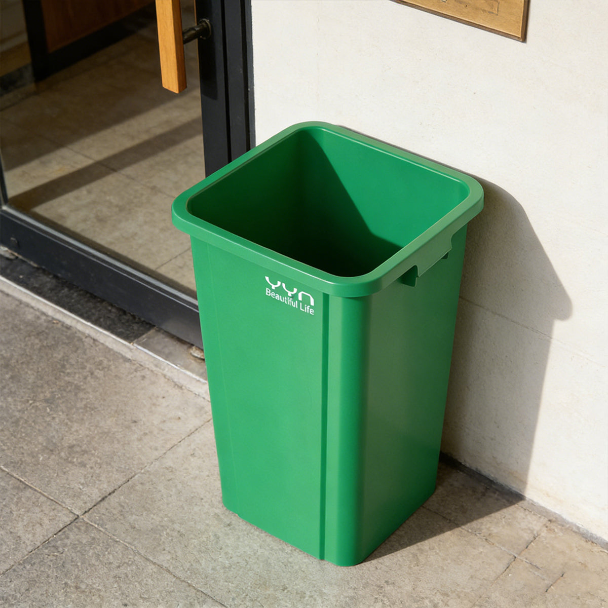 80L Square Trash Can Large Capacity Durable Open-Top Bin
