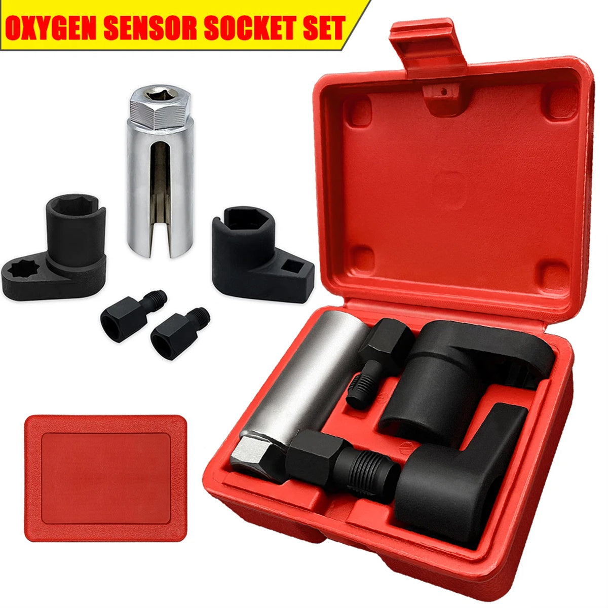 5-Piece Oxygen Sensor Socket Set for Automotive Emission System Service