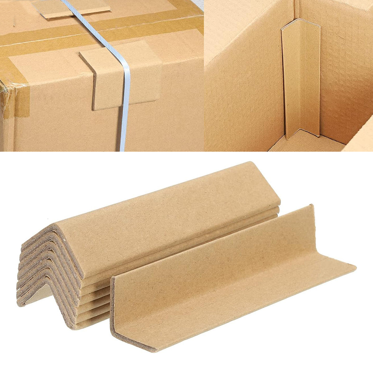 100PCS L-Shaped Kraft Paper Corner Protectors 20cm