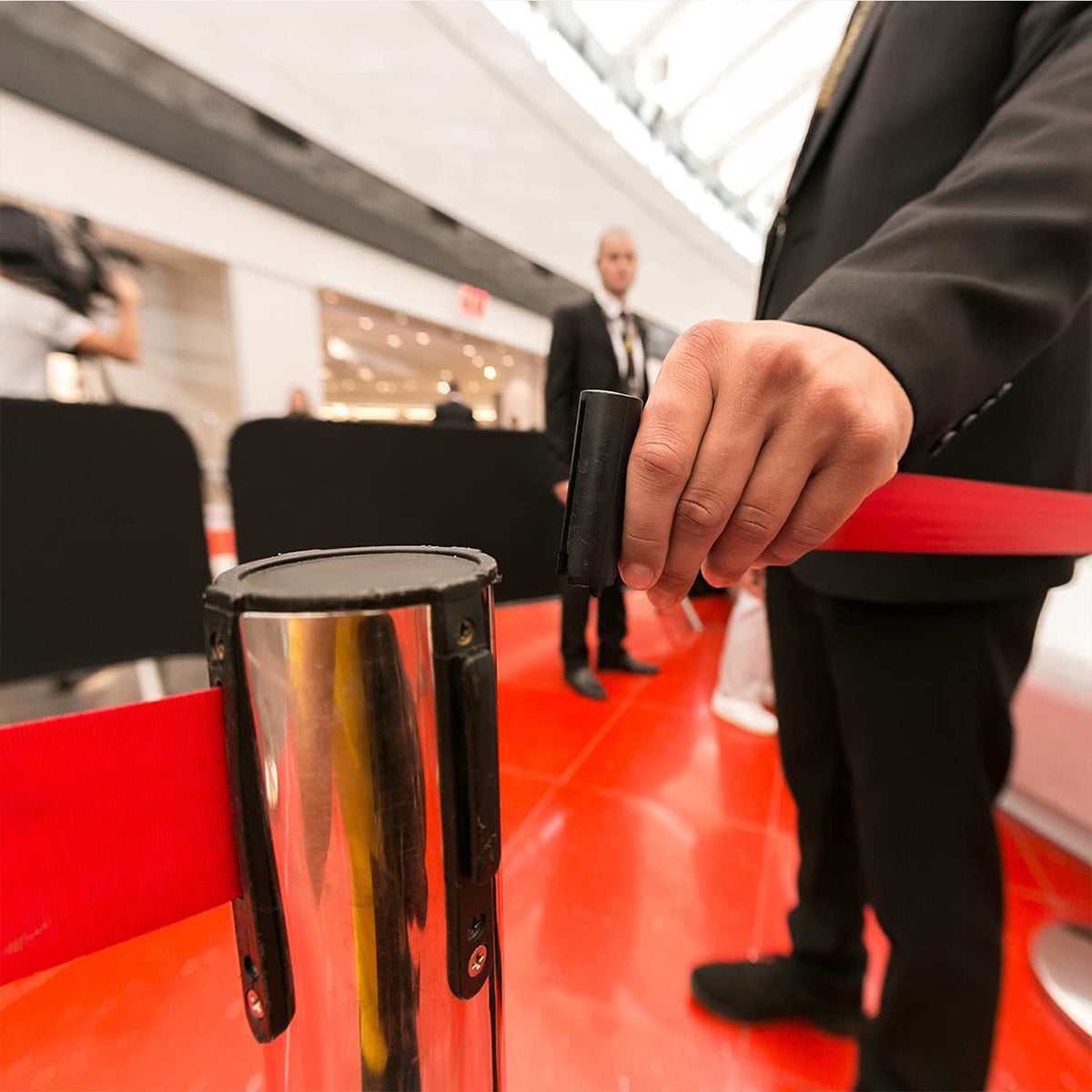 2M Retractable Isolation Barrier Belt Post Anti-Slip Waterproof
