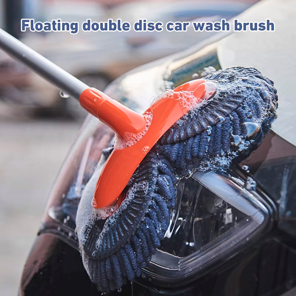 Retractable Double Head Car Cleaning Tool Chenille Wash Mop Soft Brush