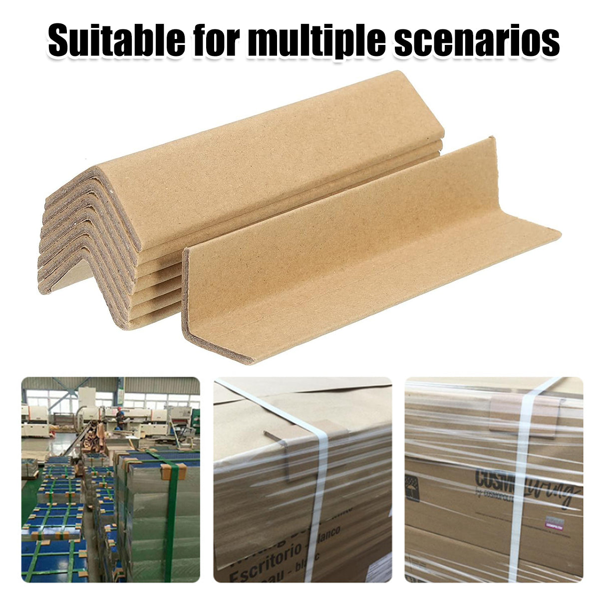 100PCS L-Shaped Kraft Paper Corner Protectors 20cm