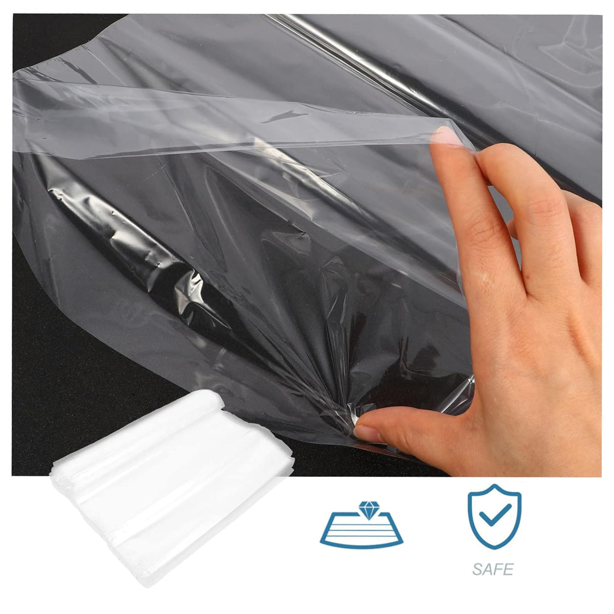 POF Heat Shrink Bags for Vacuum Sealer Packaging 100/200PCS