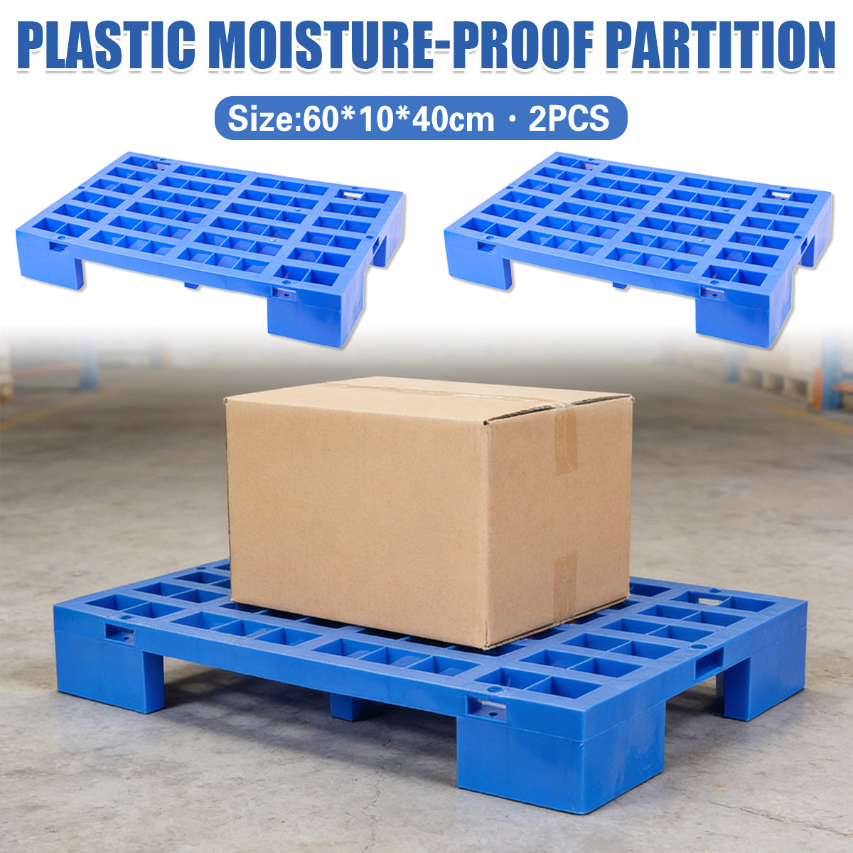 2PCS Plastic Moisture Proof Partition Hollow Raised Design Durable