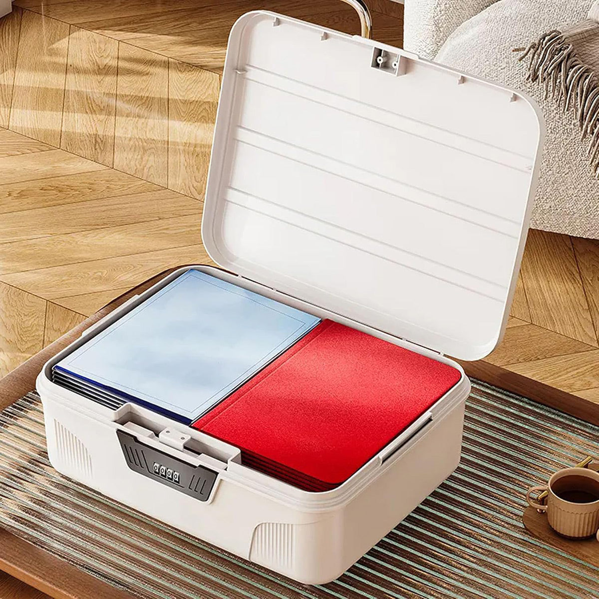 Lockable Storage Box with 4 Digit Combination for Documents