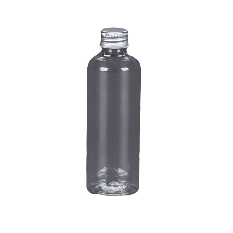 50/100pcs Clear Plastic Bottles with Aluminum Caps Liquid Dispenser Containers