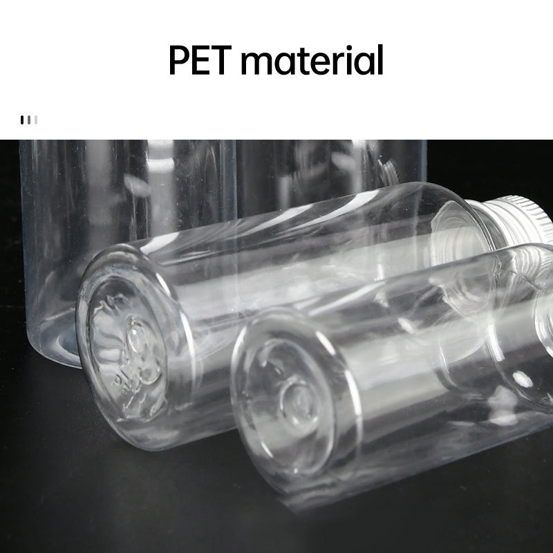 50/100pcs Clear Plastic Bottles with Aluminum Caps Liquid Dispenser Containers