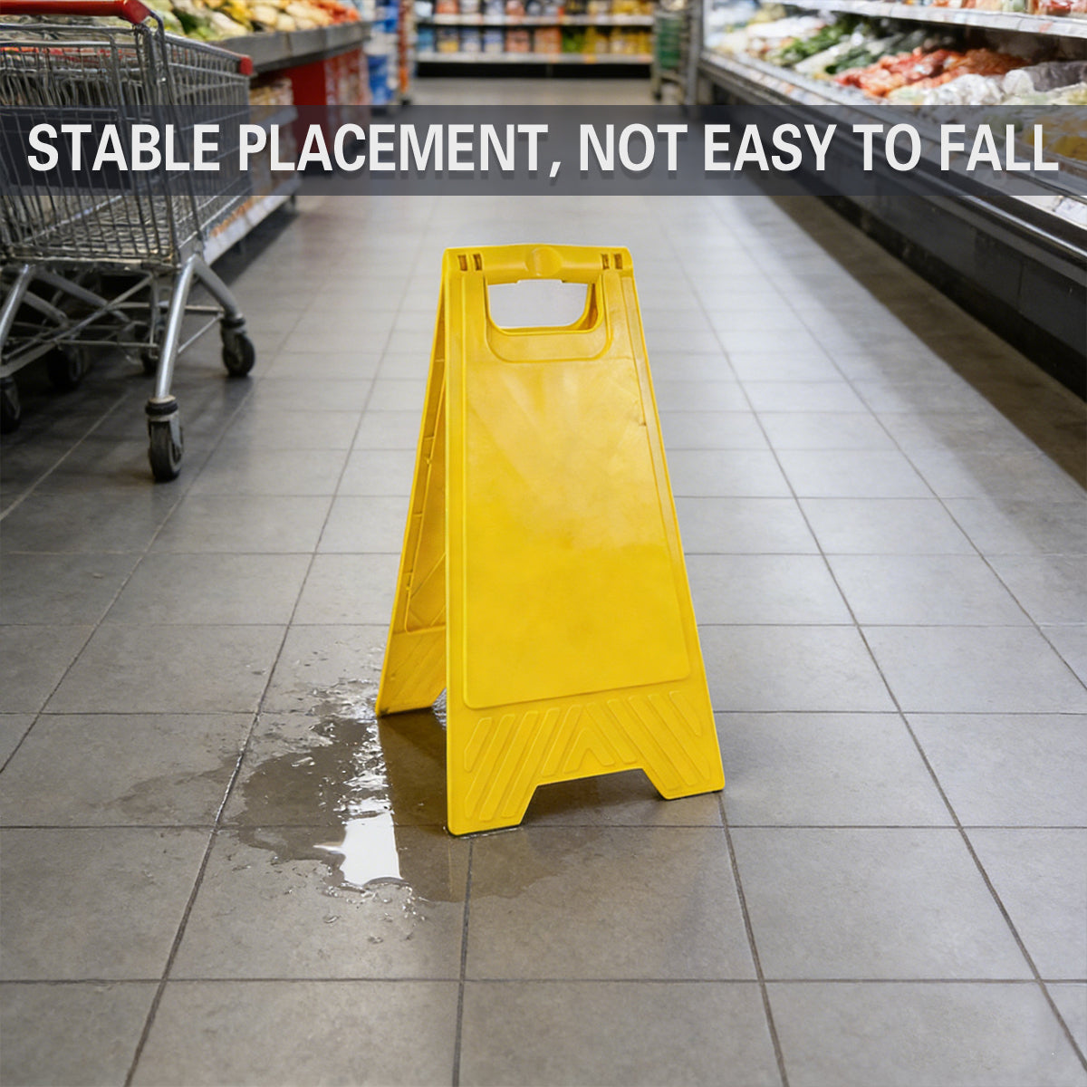 2PCS A-Frame Caution Warning Floor Signs Durable Standing Safety Sign