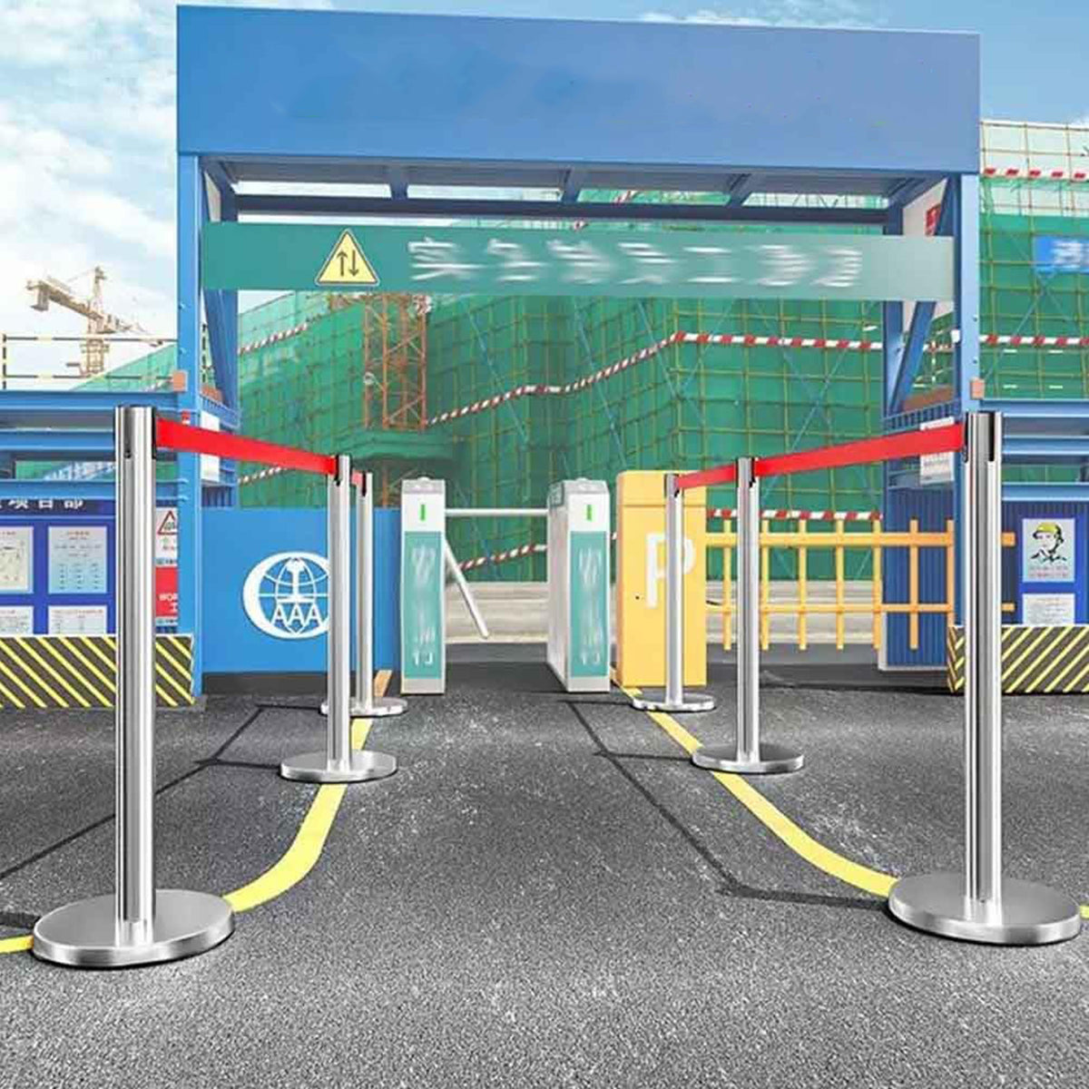2M Retractable Isolation Barrier Belt Post Anti-Slip Waterproof